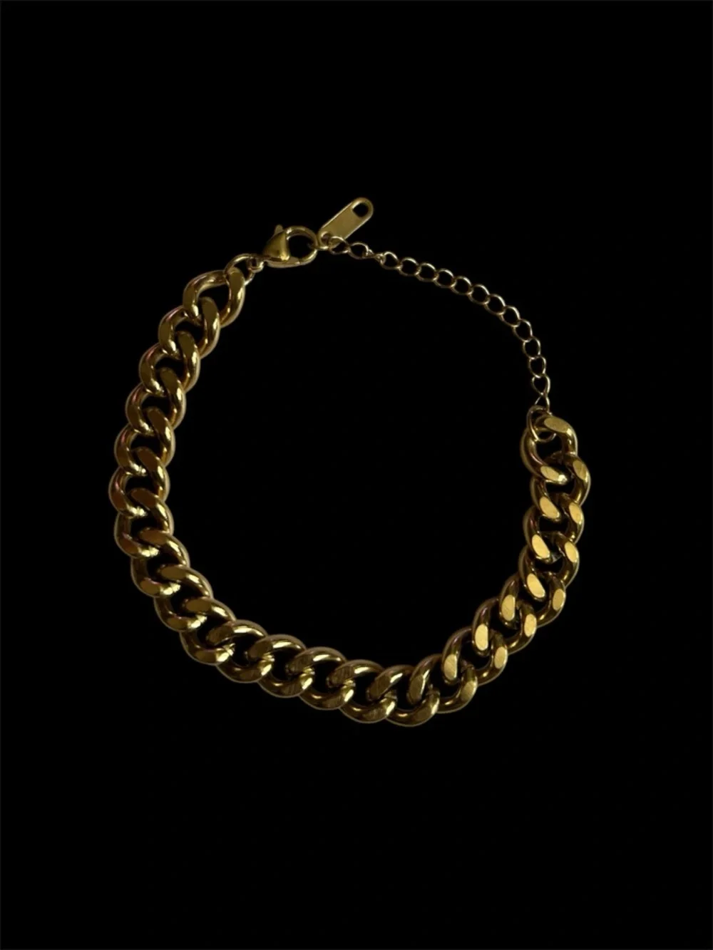 Cuban Link 18K Gold Plated Stainless Steel Bracelet